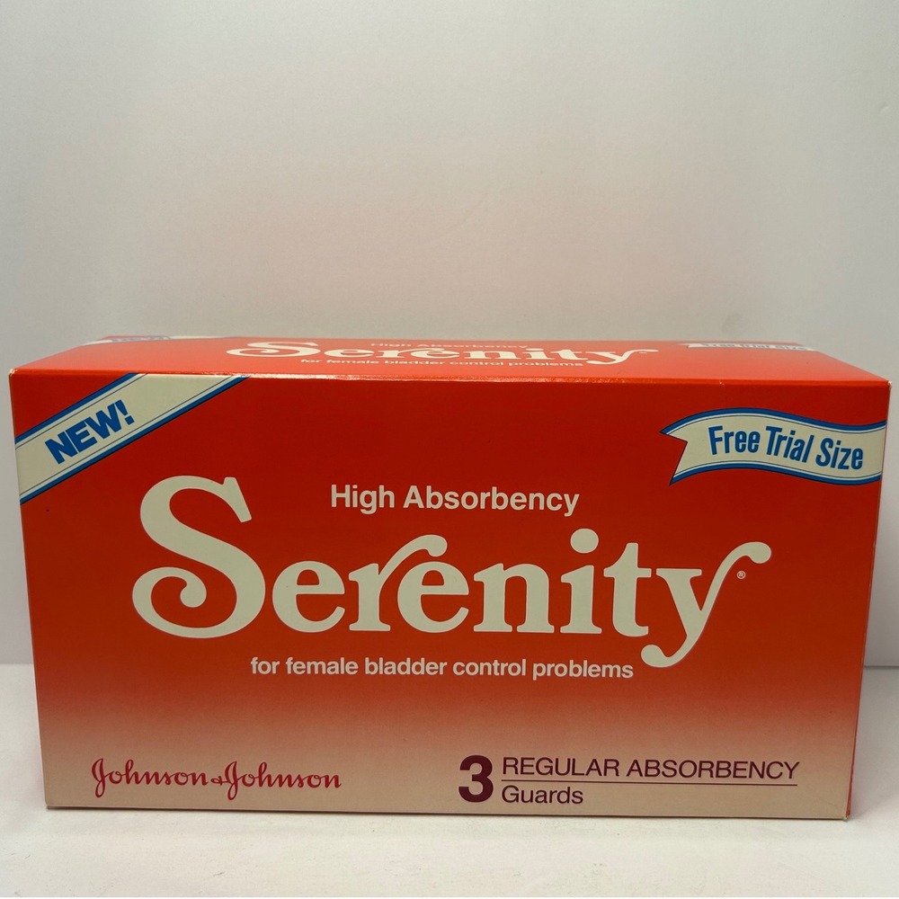 Vintage 1987 Johnson & Johnson Serenity Guards High Absorbency 3 Count Sealed